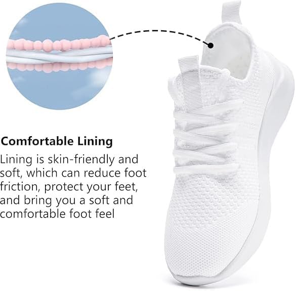 Lightweight Women's Tennis Sneakers - Stylish Walking & Running Shoes for Gym and Sports