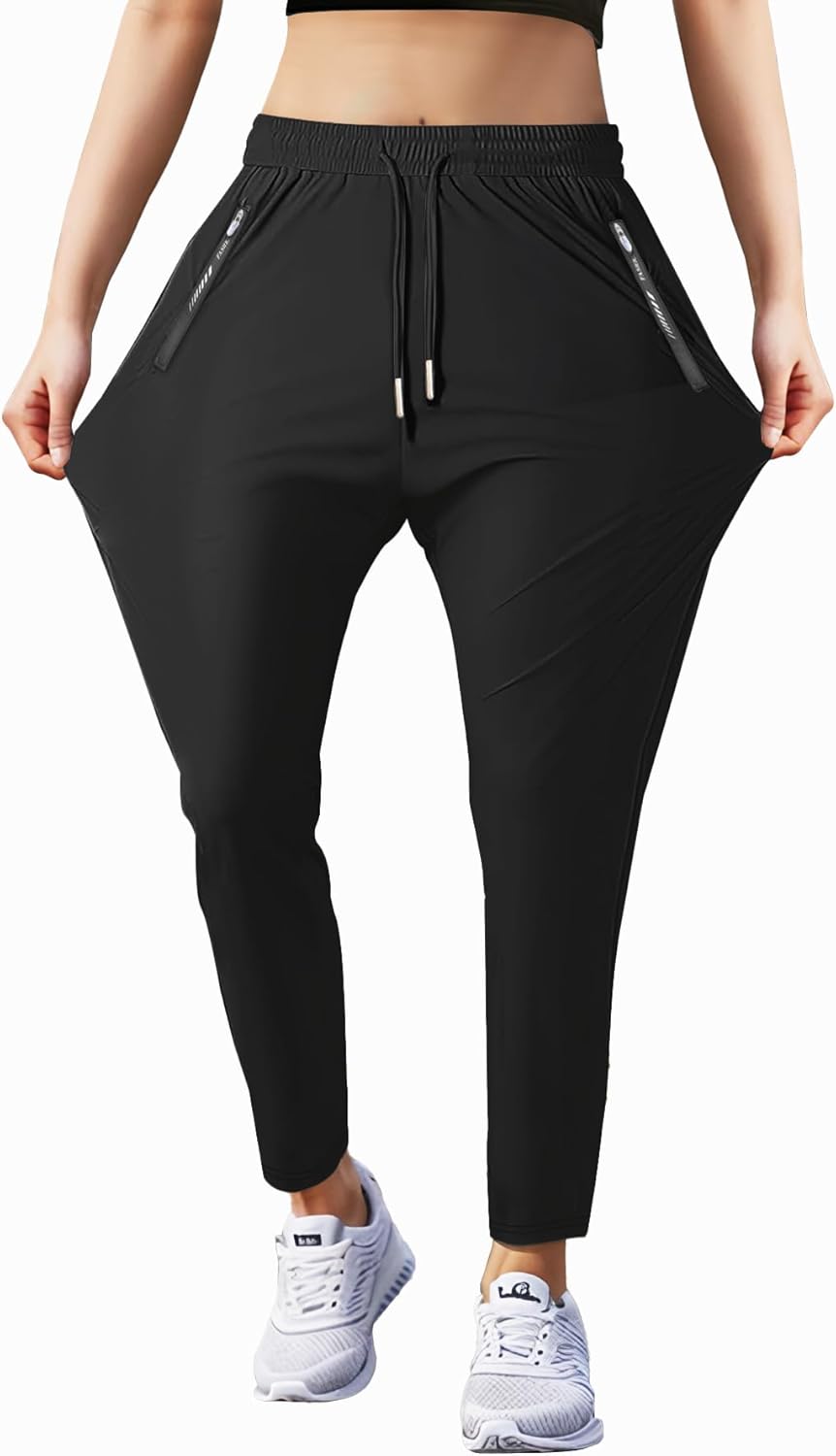 Lightweight Women's Hiking Pants - Breathable, Quick-Dry, Stretchy Athletic Trousers with Zipper Pocket for Ultimate Comfort