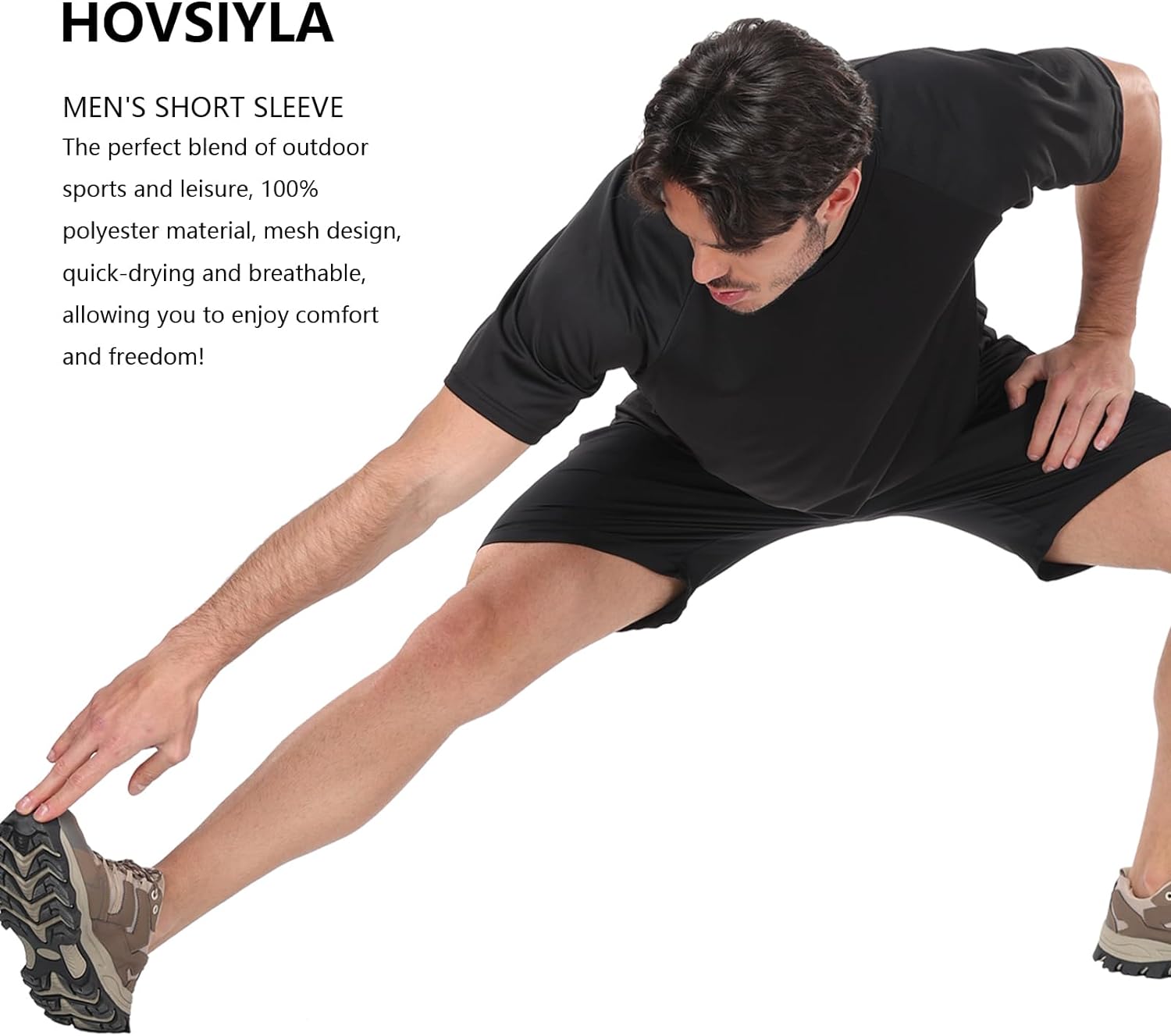 Men's 1/5 Pack Dry Fit Running Shirts - Breathable Athletic Workout Tops for Ultimate Comfort
