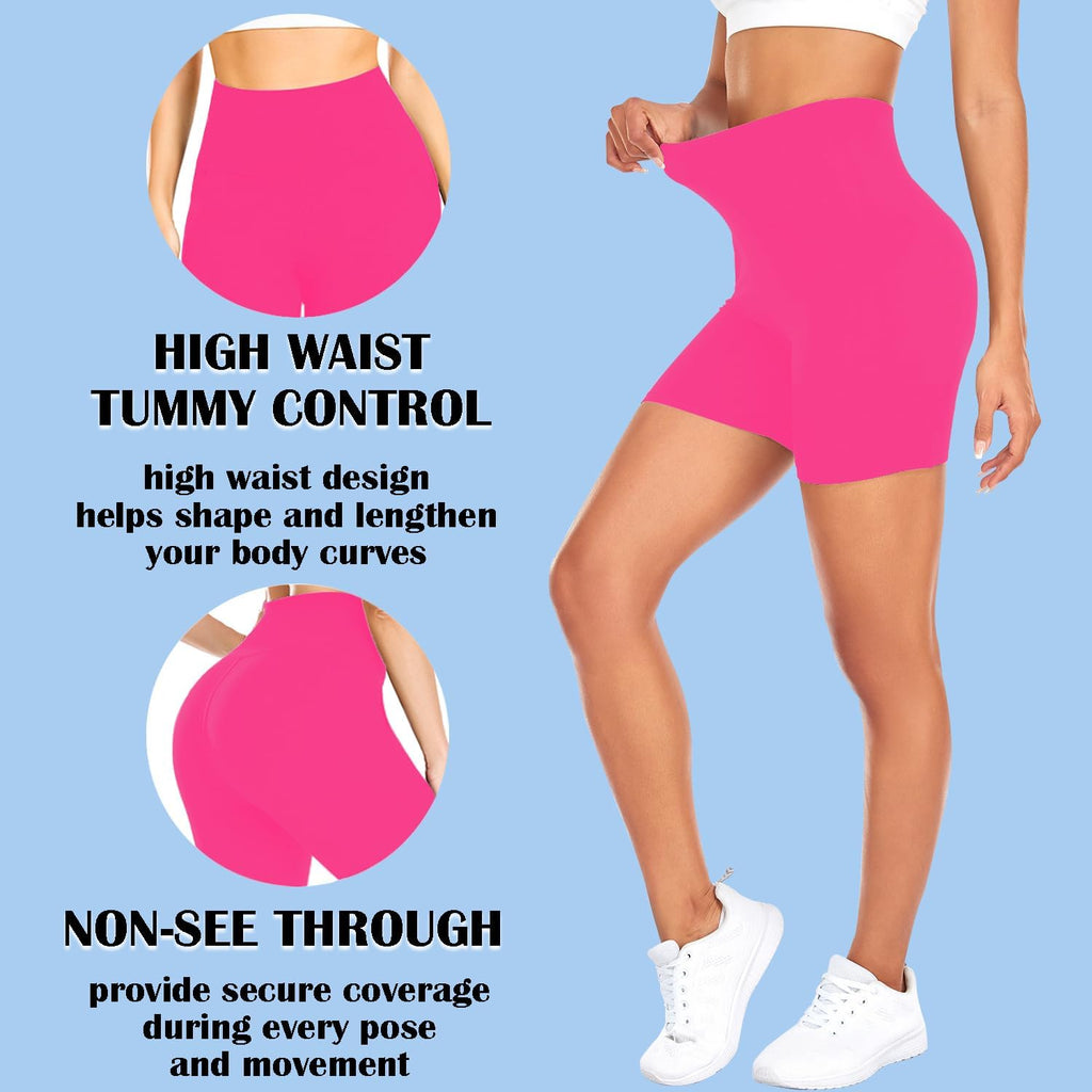 Elevate Your Workout: High Waisted Tummy Control Biker Shorts for Women - Perfect for Fitness, Running, Yoga & Gym!