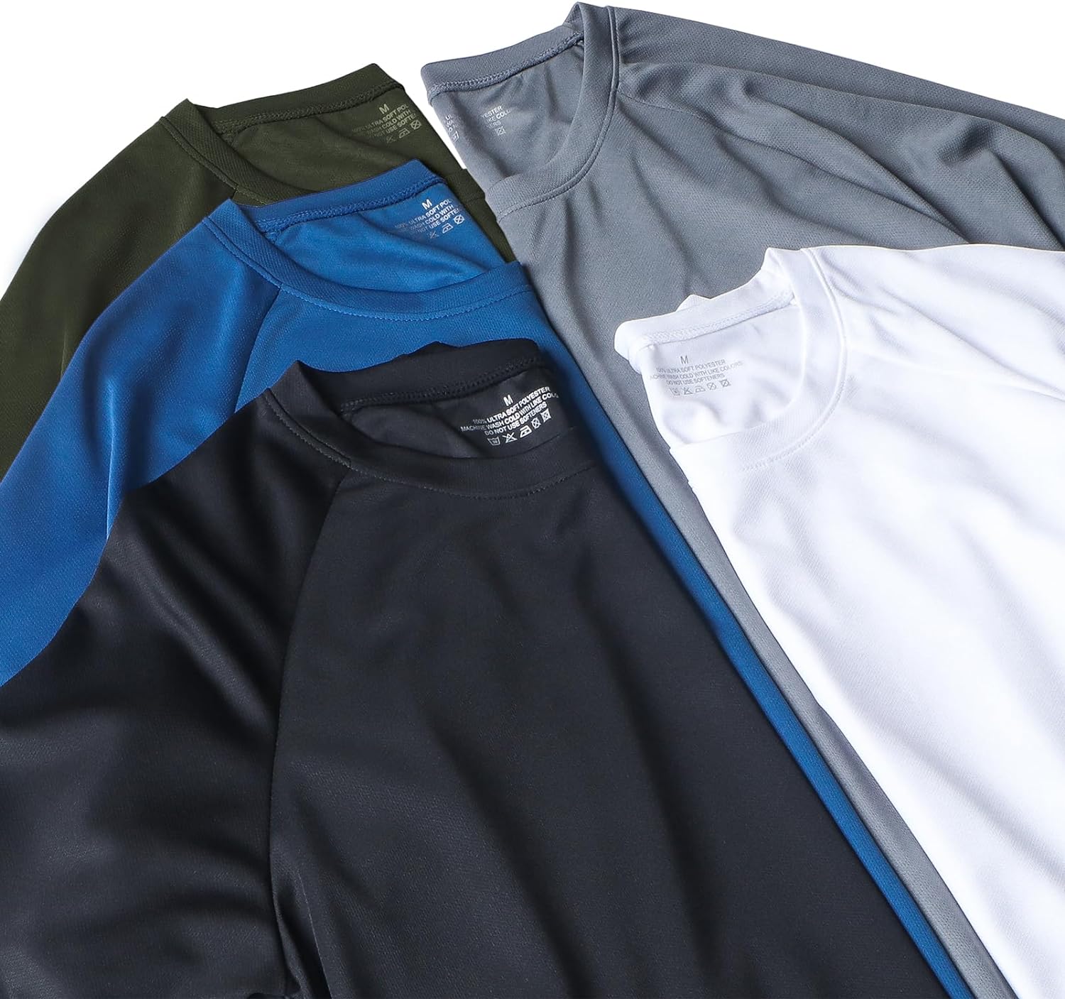 Men's 1/5 Pack Dry Fit Running Shirts - Breathable Athletic Workout Tops for Ultimate Comfort