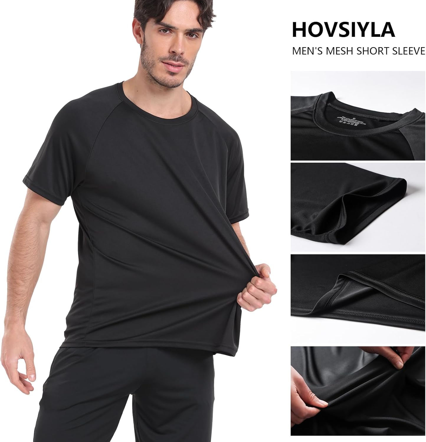 Men's 1/5 Pack Dry Fit Running Shirts - Breathable Athletic Workout Tops for Ultimate Comfort