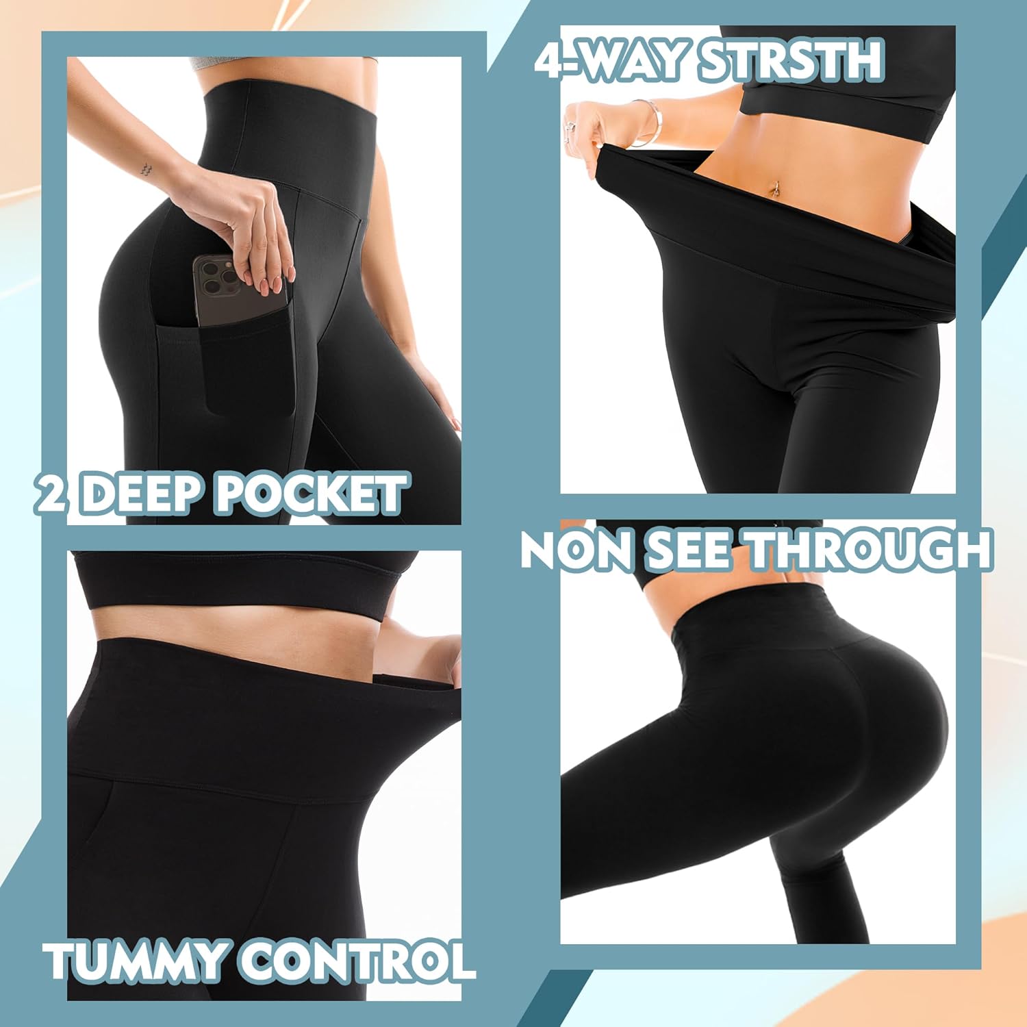 Buttery Soft High Waisted Leggings with Pockets - Full Length Capri Yoga Pants for Ultimate Comfort and Style