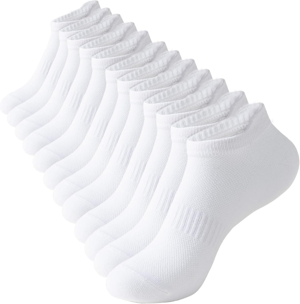 6 Pairs of Women's Low Cut Athletic Ankle Socks with Tab - Perfect for Running and Everyday Wear