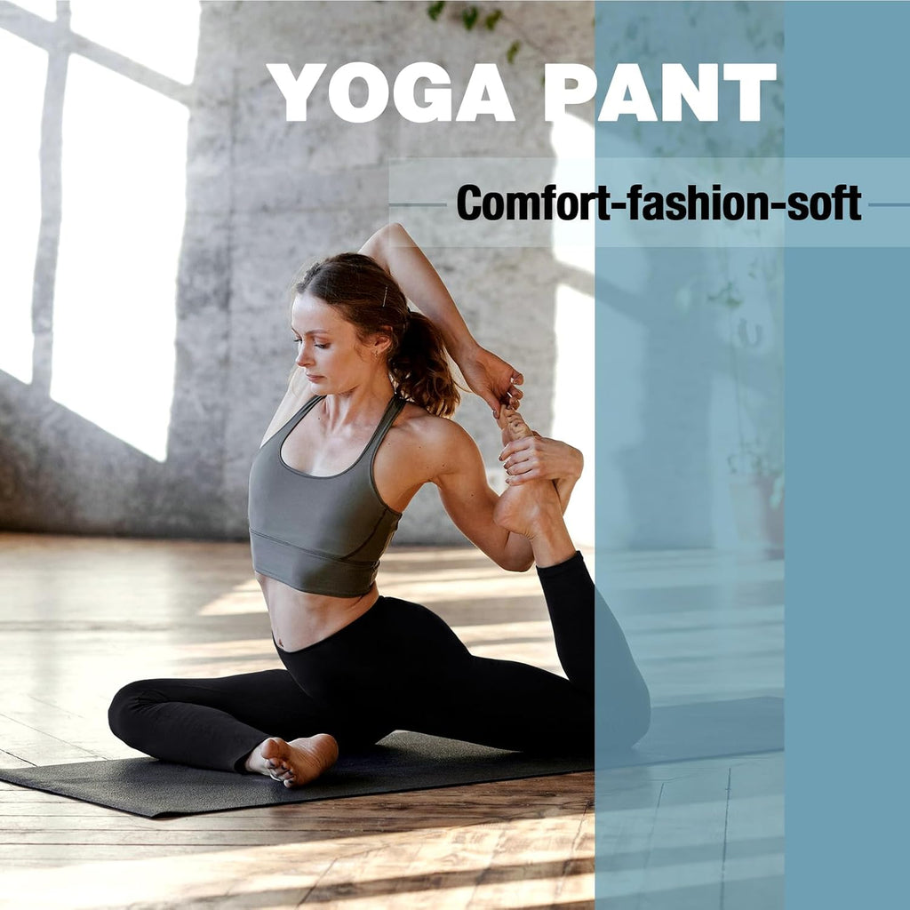Buttery Soft High Waisted Leggings with Pockets - Full Length Capri Yoga Pants for Ultimate Comfort and Style