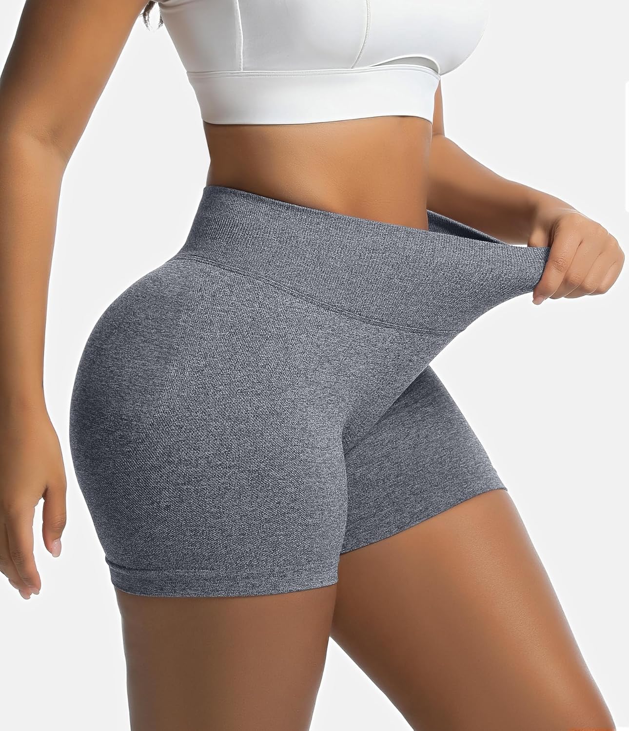 3-Pack High Waisted Seamless Scrunch Butt Lifting Workout Shorts for Women - Perfect for Gym & Yoga