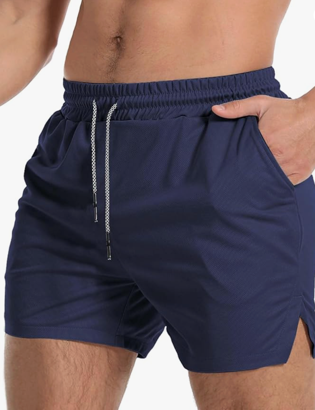 Men's 5" Lightweight Gym Workout Shorts - Athletic Running Shorts with Zip Pockets & Towel Loop